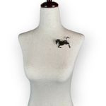 Vintage Sterling Silver Navajo Native American Horse Pony Brooch Signed Verj N. Photo 0