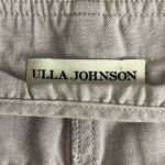 Ulla Johnson Button Front High Rise Purple Pleated Linen Blend Swing Shorts Photo 2