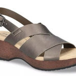 Easy Street Easy Works by Pewter Rafey Wedge Slip Resistant Sandal Size 11WW Photo 0