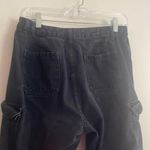 SheIn Black Distressed Denim Flap Cargo Pockets Jogger Jeans Grunge Photo 8