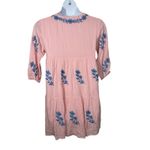 J. Marie Madeline Pink Embroidered Boho Swing Mini Dress – Size Small Photo 7