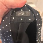 Loft Marisa Skinny Ankle Pants Black White Polka Dot Womens Size 14 Career Photo 5