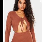 Pretty Little Thing Womens  Petite Chocolate Brown Brushed Mini Skirt Photo 2