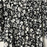 Motherhood Maternity Black White Floral Midi Wrap Dress Size Large Jersey Photo 5