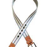 Eddie Bauer VTG Cotton Ribbon Belt Size Medium Striped 30-34 Unisex Hamptons Photo 1