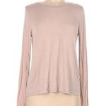 Halogen Keyhole Split Back Vent Long Sleeve Top in Blush Beige Size M Photo 0