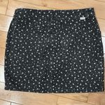 Billabong  black denim floral print button fly jean skirt Photo 5