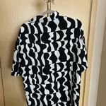 Princess Polly  Black and White Wave Button Down Shirt Photo 3