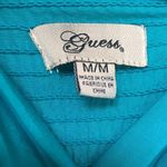 Guess turquoise blue sundress medium rayon smocked spaghetti strap babydoll mini Photo 3
