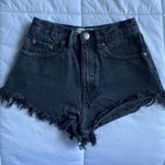 Pull & Bear  Womens Black Denim Shorts size 0 Photo 0