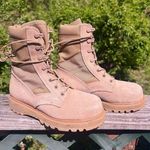 UFCW 8430 Womens Military Army Desert Combat Boots Steel Toe Vibram Sole Sz 5 XW Tan Photo 0