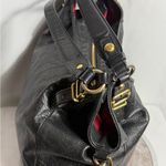 Coach Black Leather Chain Link Hobo Shoulder Bag 15953 Gold Hardware Large Tote Photo 4