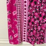 Bob Mackie  Hot Pink Sleeveless Button Front Mini Dress Womens Medium Summer Photo 3