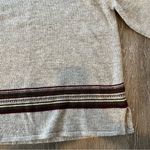 Royal Robbins  Grey Striped Detail 100% Lambswool Long Sleeve Sweater Women’s XL Photo 6