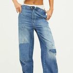 Free People  Dustbowl Wide Leg Jeans Miners Blue NWT 32 Photo 0