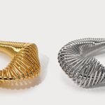 Chunky Silver Hoop Earrings, Silver Hoop Earrings, Thick Hoop Earrings Photo 8