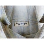 Boho Printed Shortall Women XS Ivory Blue Floral Paisley Bali Batik Home Cottage Photo 9