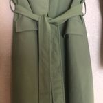 Army Green Long Sleeve Pockets Trench Coat Size XS Photo 6
