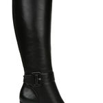 Naturalizer SOUL Black Wide Calf Chunky Heel Boot Knee High Size 6.5 New Photo 0
