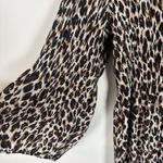 Chloe Rene Shirt Womens Sz M New Leopard Blouse Pleated Lightweight Top Size M Photo 8