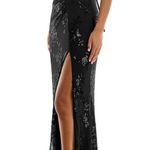 Speechless Juniors' Embroidered Sequin Mesh Lace-Up Back Gown Photo 2