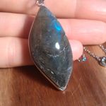 Malagasy Labradorite Stainless Steel Pendant Necklace Photo 6