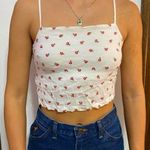Brandy Melville  floral cropped bows strap tank Photo 0