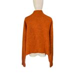 Topshop  Burnt Orange Mock Neck Sweater Womens Size L Rust Textured Knit Cozy Photo 2