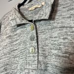 Soft Surroundings  Touchable Henley Sweater Size 2X Tunic Heathered Grey Gray Photo 6