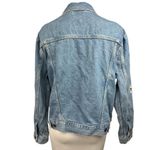 Levi's Blue Denim Button Up Long Sleeve Distressed Pockets Trucker Jean Jacket M Photo 1