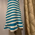 Juicy Couture Y2K Original Angel Pique Striped Dress - Sz M - Teal and White Photo 2