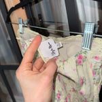 Eyelet floral ditsy mini dress strapless corset bandeau tiered ruffle butter Yellow Photo 6