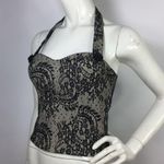 Bebe Lace Halter Bustier Top Embellished Buttons S Photo 8