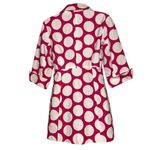 3 SISTERS Bubblegum Pink W/White Polka‎ Dot 3/4" Sleeve Button Jacket EUC Size S Photo 6