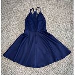 Francesca's Junior Navy Blue‎ A Line Dress size XXS Photo 3