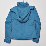 Nils Womens Ski Jacket Blue Stripe Waist Length Snap Hood Waterproof Mock Neck 2 Photo 5