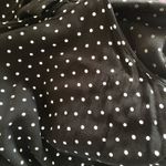 Polka Dot Sleeveless Ruffle Hem Tank Dress Size Medium Black Photo 10