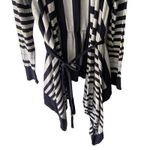 Anthropologie  Moth Size XS Striped Waterfall Open Front Tie Cardigan Sweater‎ Photo 2