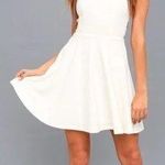 Lulus  Call Back White Backless Skater Dress Size M NWT Photo 0