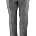 Michael Kors Gray Pleated High Rise Slim Fit Straight Leg Trouser Dress Pants 29 Photo 0