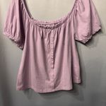 American Eagle NWOT Cute  Light Purple Puff Sleeve Shirt, size small! Photo 2