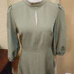 Nanette Lepore women's Keyhole Fit and Flare Olive Dress size 6 NWT Photo 4