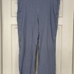 Chico's Chico’s Juliet Gingham Straight Cropped Pull On Pants Preppy Picnic Photo 0