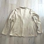 Susan Graver  Women’s Khaki Weekend Washed French Terry Blazer Sz L Photo 3