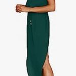 Nerlerolian Summer Midi Sleeveless Dress Adjustable Straps Green Size Small Photo 2