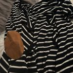 Market & Spruce  Women's Striped Cardigan in Black and White Photo 7