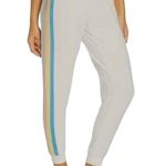 Chaser  Vintage Women’s M Cream Ivory Rainbow Striped Pull On Lounge Jogger Pants Photo 1