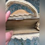 Vintage 50/60’s woven plastic bridal wedding clutch bag White Photo 6