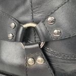 Harley Davidson Vintage Square Toe Harness Boots Cuban Heel Black Logo Size 8 Photo 8