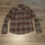 Women’s Ascend Maroon/Purple and Olive Green Long Sleeve Plaid Shirt, Size XS Photo 5
